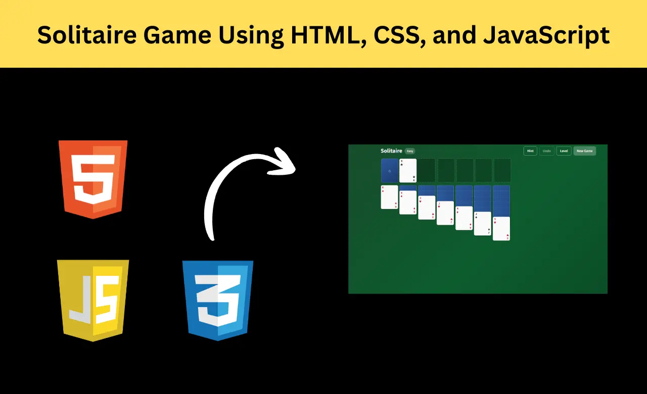 Solitaire Game Using HTML CSS JavaScript